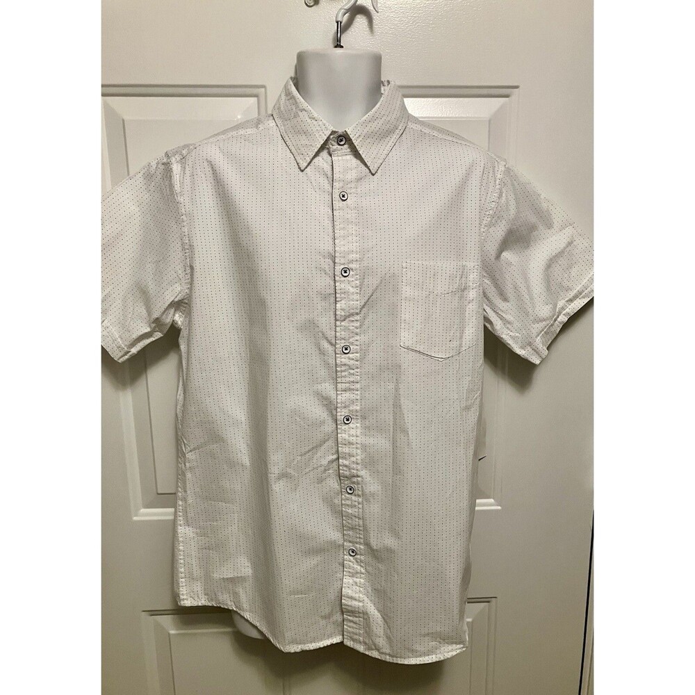 Rugby‎ University NWT Men’s Shirt Medium/Large White Button Up Short Sleeve